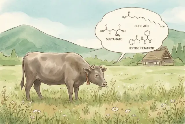 和牛の成分図案化した画像